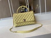 Chanel Cocohandle Flap Bag Gold-tone Metal Grained Leather Light Yellow A92991 28cm - 1