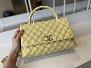 Chanel Cocohandle Flap Bag Gold-tone Metal Grained Leather Light Yellow A92991 28cm - 5