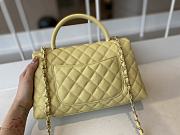 Chanel Cocohandle Flap Bag Gold-tone Metal Grained Leather Light Yellow A92991 28cm - 3