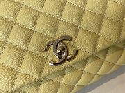 Chanel Cocohandle Flap Bag Gold-tone Metal Grained Leather Light Yellow A92991 28cm - 2