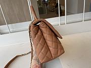 Chanel Cocohandle Flap Bag Gold-tone Metal Grained Leather Brown A92991 28cm - 6