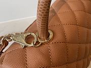 Chanel Cocohandle Flap Bag Gold-tone Metal Grained Leather Brown A92991 28cm - 4
