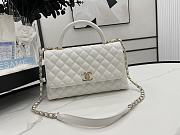Chanel Cocohandle Flap Bag Gold-tone Metal Grained Leather White A92991 28cm - 4