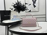 Chanel Cocohandle Flap Bag Gold-tone Metal Grained Leather Pink A92991 28cm - 1