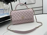 Chanel Cocohandle Flap Bag Gold-tone Metal Grained Leather Pink A92991 28cm - 4