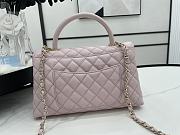 Chanel Cocohandle Flap Bag Gold-tone Metal Grained Leather Pink A92991 28cm - 2