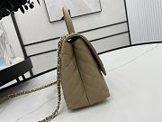 Chanel Cocohandle Flap Bag Gold-tone Metal Grained Leather Taupe A92991 28cm - 6
