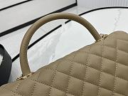 Chanel Cocohandle Flap Bag Gold-tone Metal Grained Leather Taupe A92991 28cm - 5