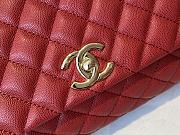 Chanel Cocohandle Flap Bag Gold-tone Metal Grained Leather Red A92991 28cm - 2