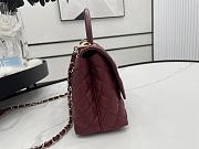 Chanel Cocohandle Flap Bag Gold-tone Metal Grained Leather Burgundy A92991 28cm - 6