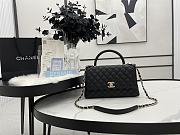 Chanel Cocohandle Flap Bag Gold-tone Metal Grained Leather Black A92991 28cm - 1