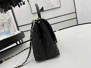 Chanel Cocohandle Flap Bag Gold-tone Metal Grained Leather Black A92991 28cm - 6