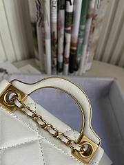 Chanel Handle Flap Card Holder With Chain White AP2271 11x10x3cm - 5