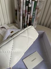 Chanel Handle Flap Card Holder With Chain White AP2271 11x10x3cm - 4