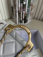 Chanel Handle Flap Card Holder With Chain Gray AP2271 11x10x3cm - 6