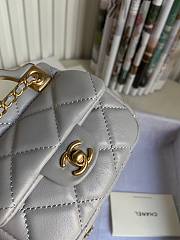 Chanel Handle Flap Card Holder With Chain Gray AP2271 11x10x3cm - 5