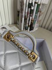 Chanel Handle Flap Card Holder With Chain Gray AP2271 11x10x3cm - 2