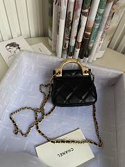 Chanel Handle Flap Card Holder With Chain Black AP2271 11x10x3cm - 6
