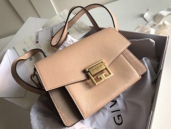 Givenchy Small GV3 Bag In Leather And Suede Leather Light Beige 22x14x8cm