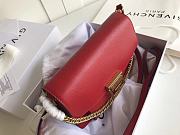 Givenchy Small GV3 Bag In Leather And Suede Leather Red 22x14x8cm - 6