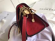 Givenchy Small GV3 Bag In Leather And Suede Leather Red 22x14x8cm - 5