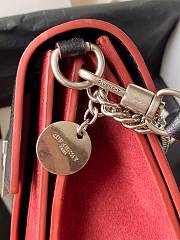Givenchy Small GV3 Bag In Leather And Suede Leather Black/Red 22x14x8cm - 6