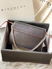 Givenchy Small GV3 Bag In Leather And Suede Leather Black/Red 22x14x8cm - 5
