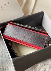 Givenchy Small GV3 Bag In Leather And Suede Leather Black/Red 22x14x8cm - 3