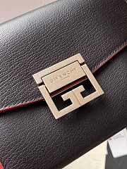 Givenchy Small GV3 Bag In Leather And Suede Leather Black/Red 22x14x8cm - 2
