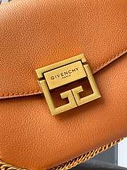 Givenchy Small GV3 Bag In Leather And Suede Leather Brown 22x14x8cm - 5