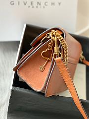 Givenchy Small GV3 Bag In Leather And Suede Leather Brown 22x14x8cm - 2
