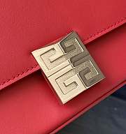 Givenchy Medium 4G Box Bag In Leather Red 21x15x6cm - 6