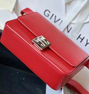Givenchy Medium 4G Box Bag In Leather Red 21x15x6cm - 3