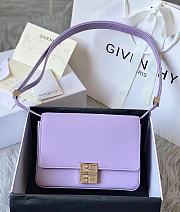 Givenchy Medium 4G Box Bag In Leather Purple 21x15x6cm - 1