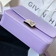Givenchy Medium 4G Box Bag In Leather Purple 21x15x6cm - 3