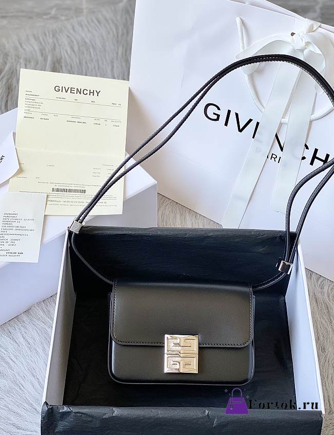 Givenchy Small 4G Box Bag In Leather Black 16x12x6cm - 1
