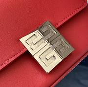 Givenchy Small 4G Box Bag In Leather Red 16x12x6cm - 2