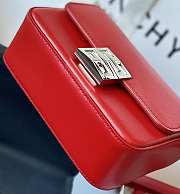Givenchy Small 4G Box Bag In Leather Red 16x12x6cm - 3