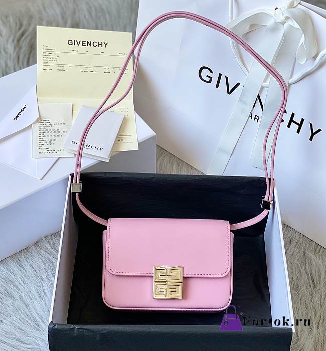 Givenchy Small 4G Box Bag In Leather Pink 16x12x6cm - 1