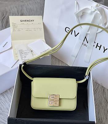 Givenchy Small 4G Box Bag In Leather Green 16x12x6cm