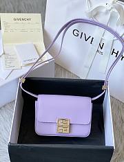 Givenchy Small 4G Box Bag In Leather Purple 16x12x6cm - 1