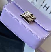 Givenchy Small 4G Box Bag In Leather Purple 16x12x6cm - 5