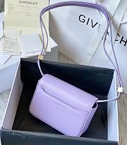 Givenchy Small 4G Box Bag In Leather Purple 16x12x6cm - 4