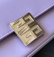 Givenchy Small 4G Box Bag In Leather Purple 16x12x6cm - 2