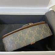 Celine Tabou Clutch On Strap Triomphe Canvas 10I593DQ1 18x8x5cm  - 4