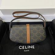 Celine Tabou Clutch On Strap Triomphe Canvas 10I593DQ1 18x8x5cm  - 3