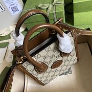 Gucci Mini Tote Bag Interlocking G Brown 671623 16x20x7cm - 4