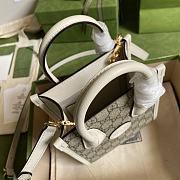 Gucci Mini Tote Bag Interlocking G White 671623 16x20x7cm - 6