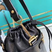 Gucci Small Horsebit 1955 Bucket Bag Leather Black 637115 14x16x14cm - 3
