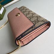 Gucci GG Marmont Chain Wallet Pink 546585 19x10x3.5cm - 5